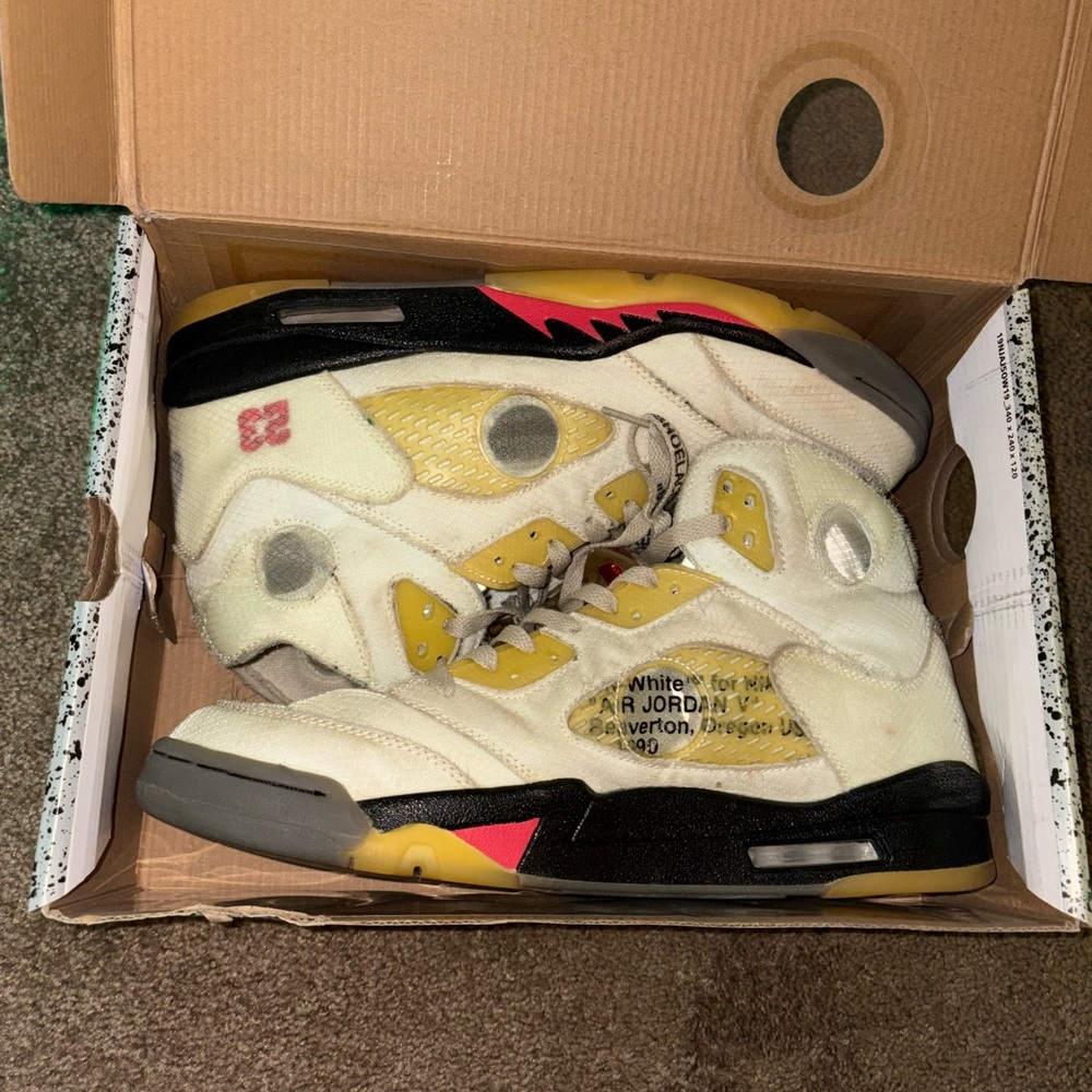 Off White Jordan 5’s Sails